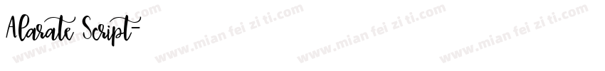 Alarate Script字体转换